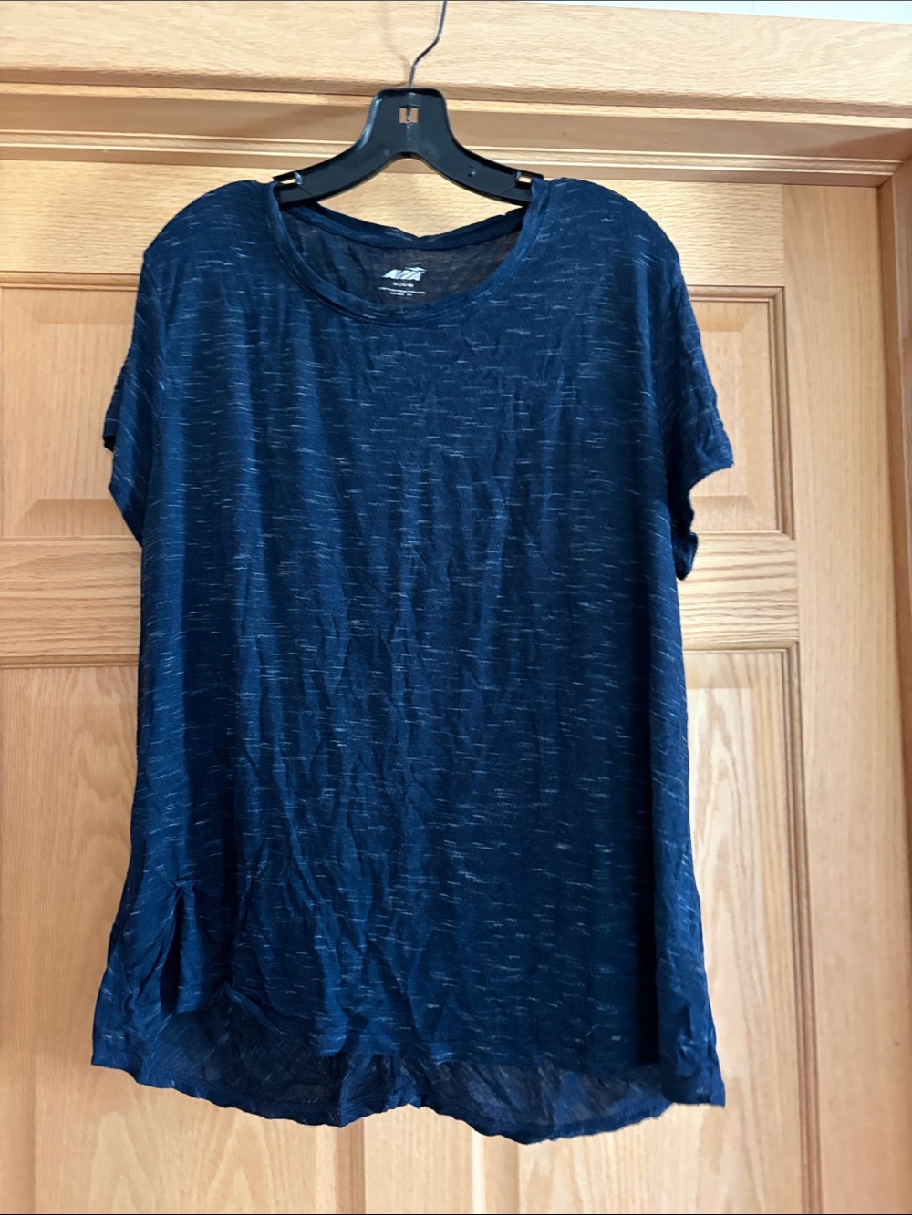 Soft Knit Navy Short-Sleeve Women's Top